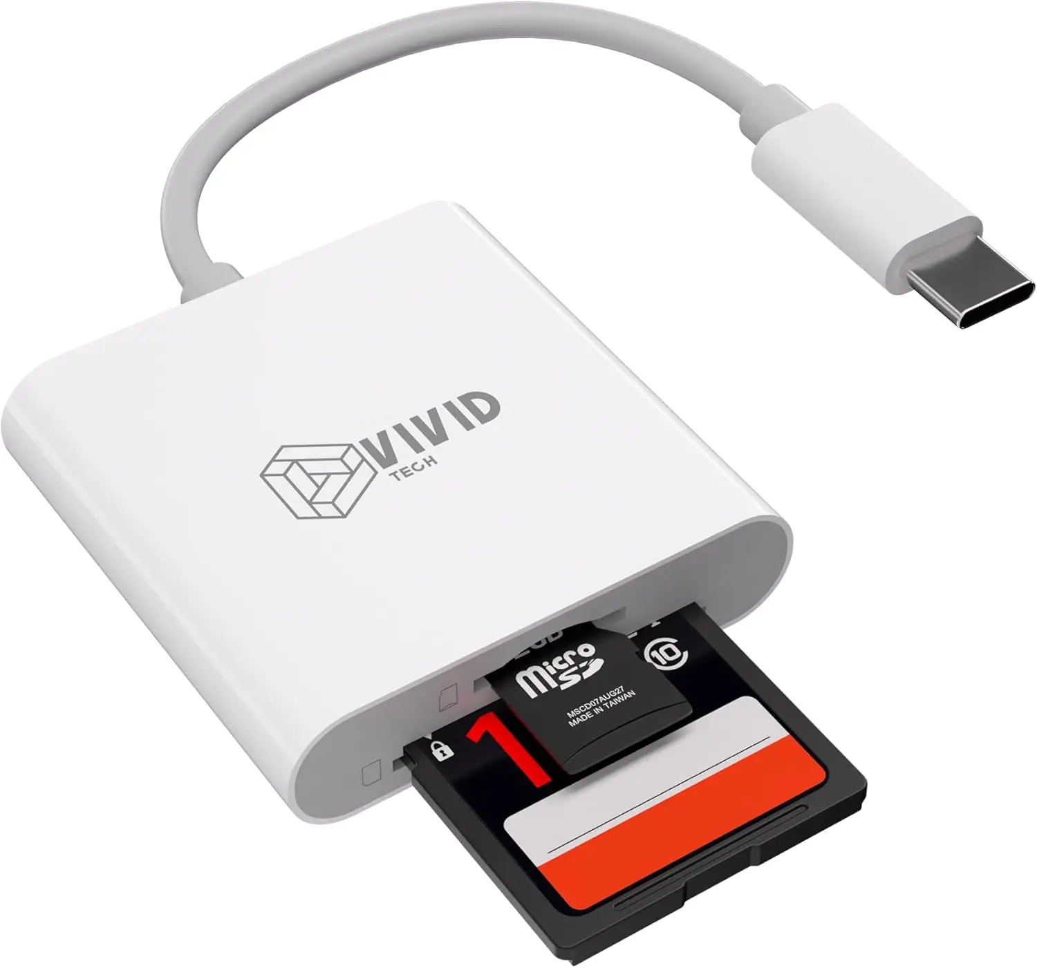 

USB C SD Card Reader for iPhone 17/16/15 Pro Max, iPad, MacBook, Camera - Plug & Play, No App Needed