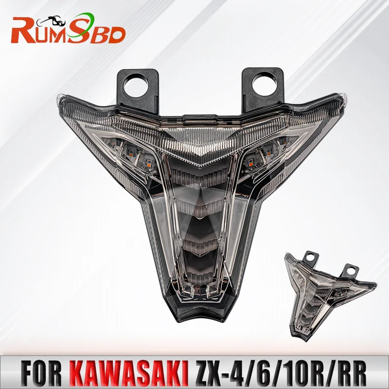 

LED Tail Brake Light Integrated Turn Signal Taillight Stop Lamp For Kawasaki Ninja ZX10R ZX6R ZX4R 2021 2022 2023 2024 2025