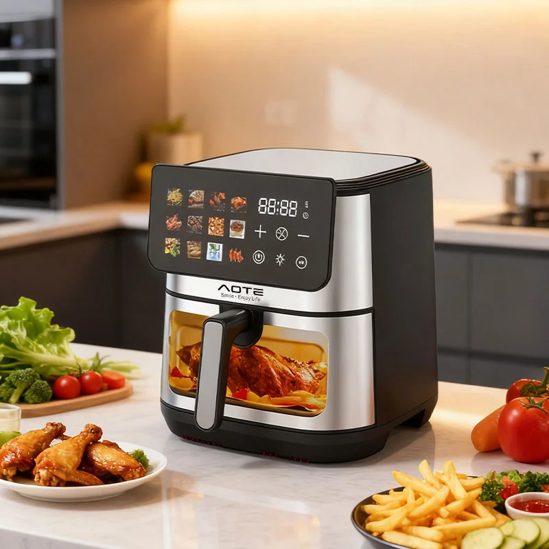 

2100W Oil Free Air Fryers Oven LED Touch Panel Air Fryer 8L Toaster Oven Combo with Presets Roast, Bake, Broil and Air Fry