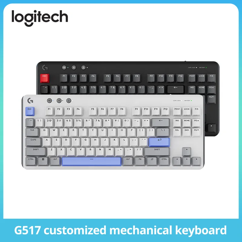 

Logitech G517 TKL Wireless Mechanical Gaming Keyboard | LIGHTSPEED, Gasket Structure, Meteor Switch, RGB Backlit, Hot-Swappable