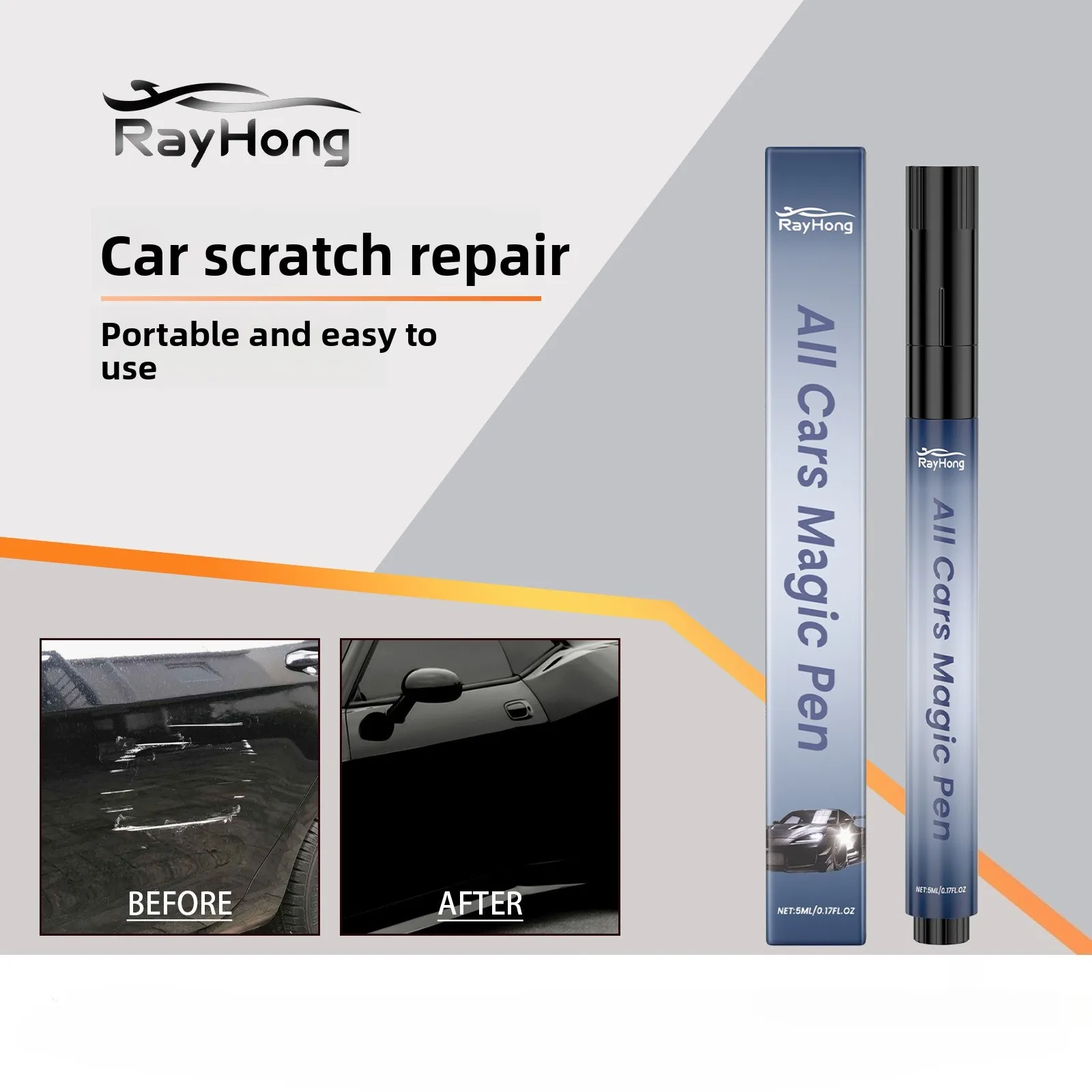 2pcs All Cars Magic Pen Car Scratch Remover Pen, Touch Up Paint Pen for Quick Repair of Scratches & Paint Damage
