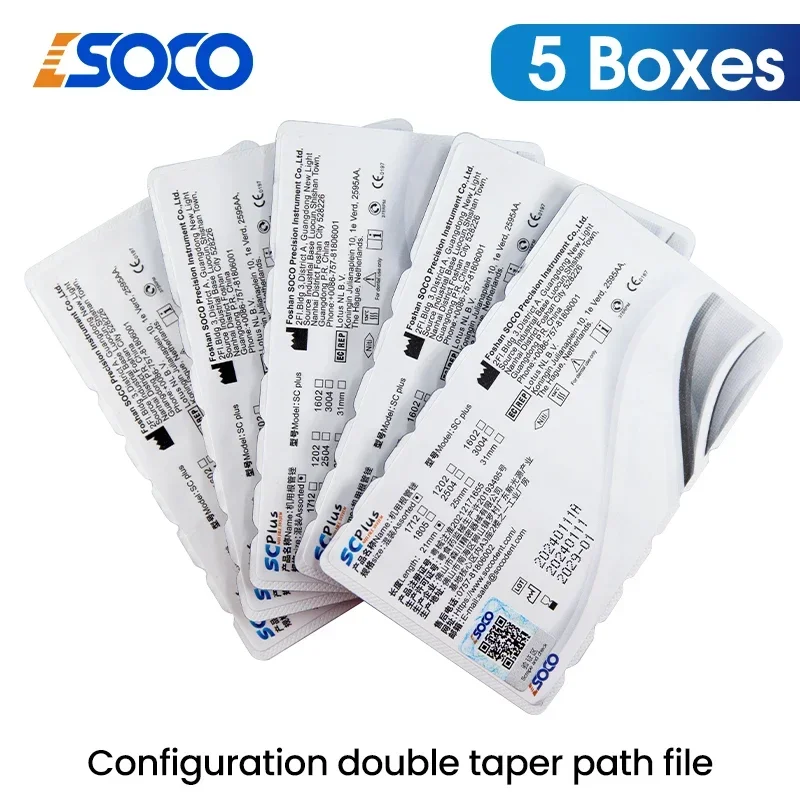 

COXO SOCO PLUS 5 Boxes Activated Root Canal File Dentist Tools Endodontic Rotary Material Super cutting force, anti-fatigue