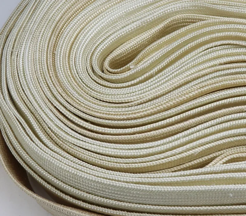 Tubo de fibra de vidrio de alta temperatura, funda trenzada de fibra de vidrio químico, Protector de tubo de alambre suave, color blanco, 1mm ~