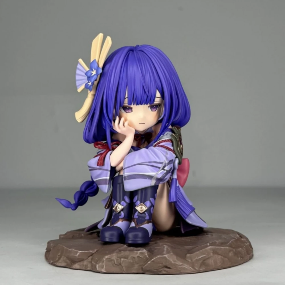 Anime Yae Miko Figure Genshin Impact Figurine Raiden Shogun Action Figures Q Version Pvc Collection Cute Model Doll Toy Gifts