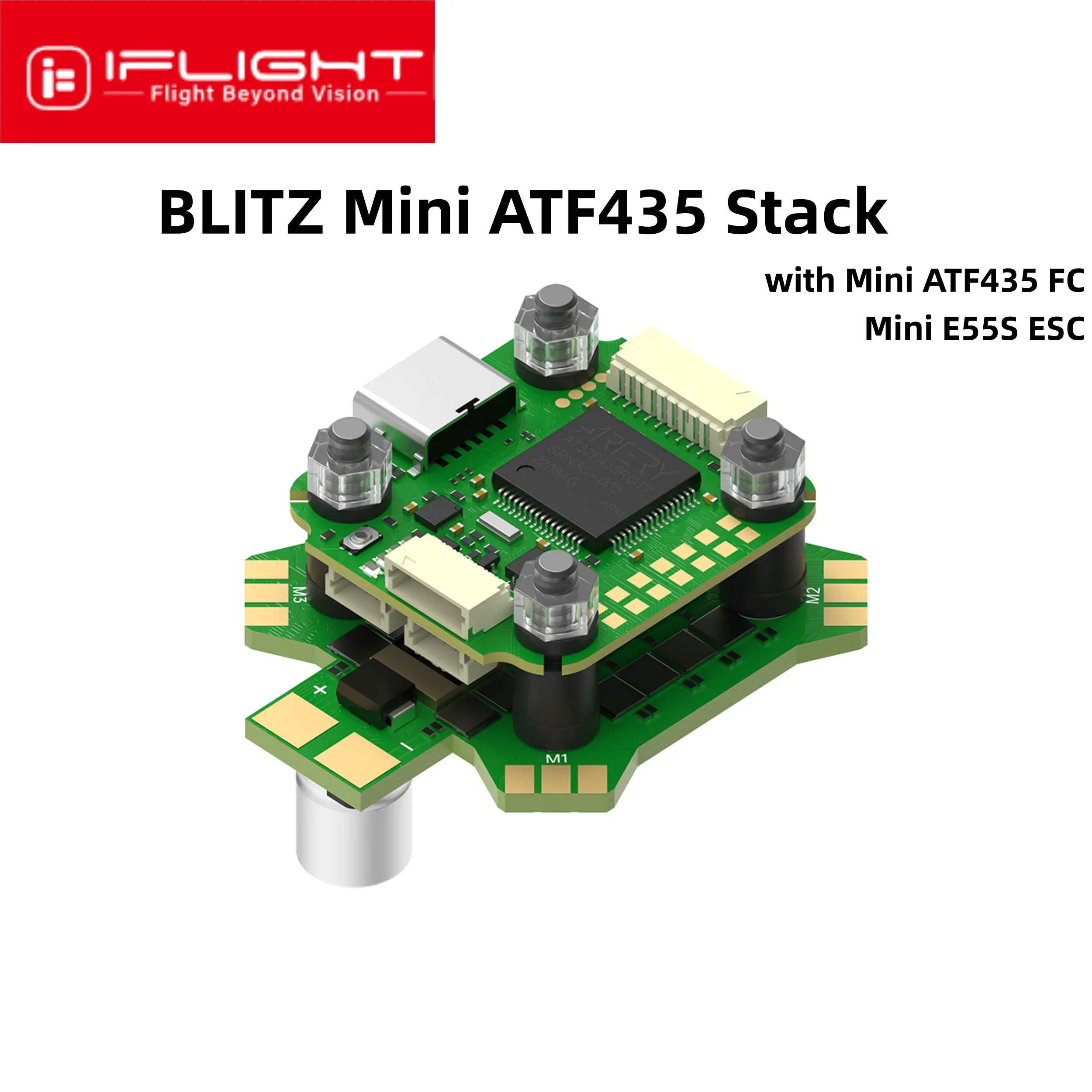 VoltSiFlight BLITZ Mini ATF435 Stack With Mini ATF435 BMI270 FC / Mini E55S 4-IN-1 2-6S ESC For RC FPV Drones