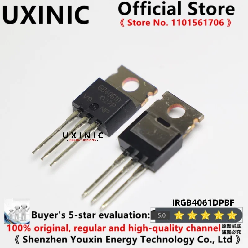 

UXINIC 100% New Imported Original IRGB4061DPBF IRGB4061D GB4061D TO-220 IGBT Tube 600V 36A