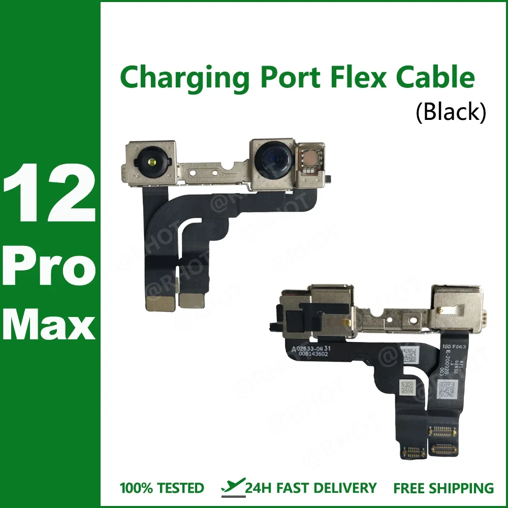 AAA For iPhone 12 12 Pro Front Camera Flex Cable For iPhone 12 Pro Max Front Camera Face Proximity Sensor Flex Cable Repair Lens