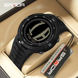 SANDA Top Brand Sports Men's Watches Fashion Countdown 50M Waterproof LED Digital Watch Man Military Wristwatch Electronic reloj
