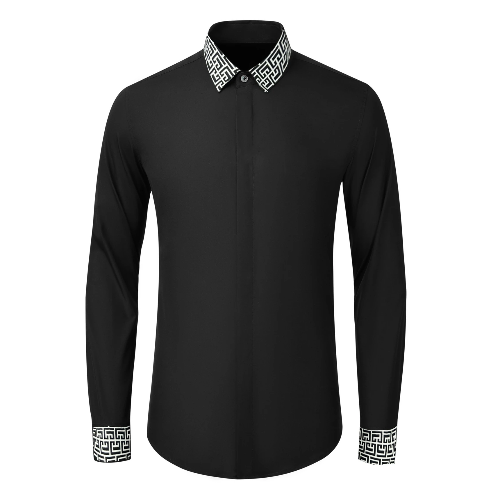High End Brand Striped Men Shirts Long Sleeve Slim Fit Cotton Casual Shirts Men Clothing Streetwear Social Business Dress Tops
