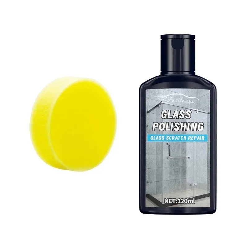 Glass Polishing and Scratch Repair Paste - 120ml, No-Trace Restoration for Car Windows and Mirrors, Home Use Door and Glass Repa