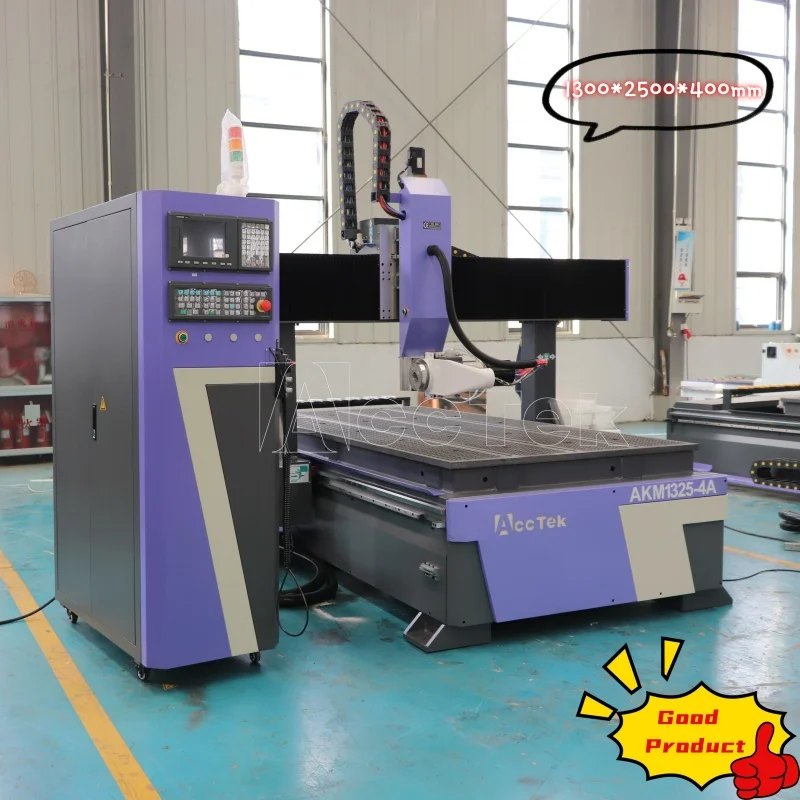 Hot Sale 3D Woodwork Machinery 1325 ATC CNC Wood Router Carving 1325 4 Axis 3D Engraving Woodworking Machine