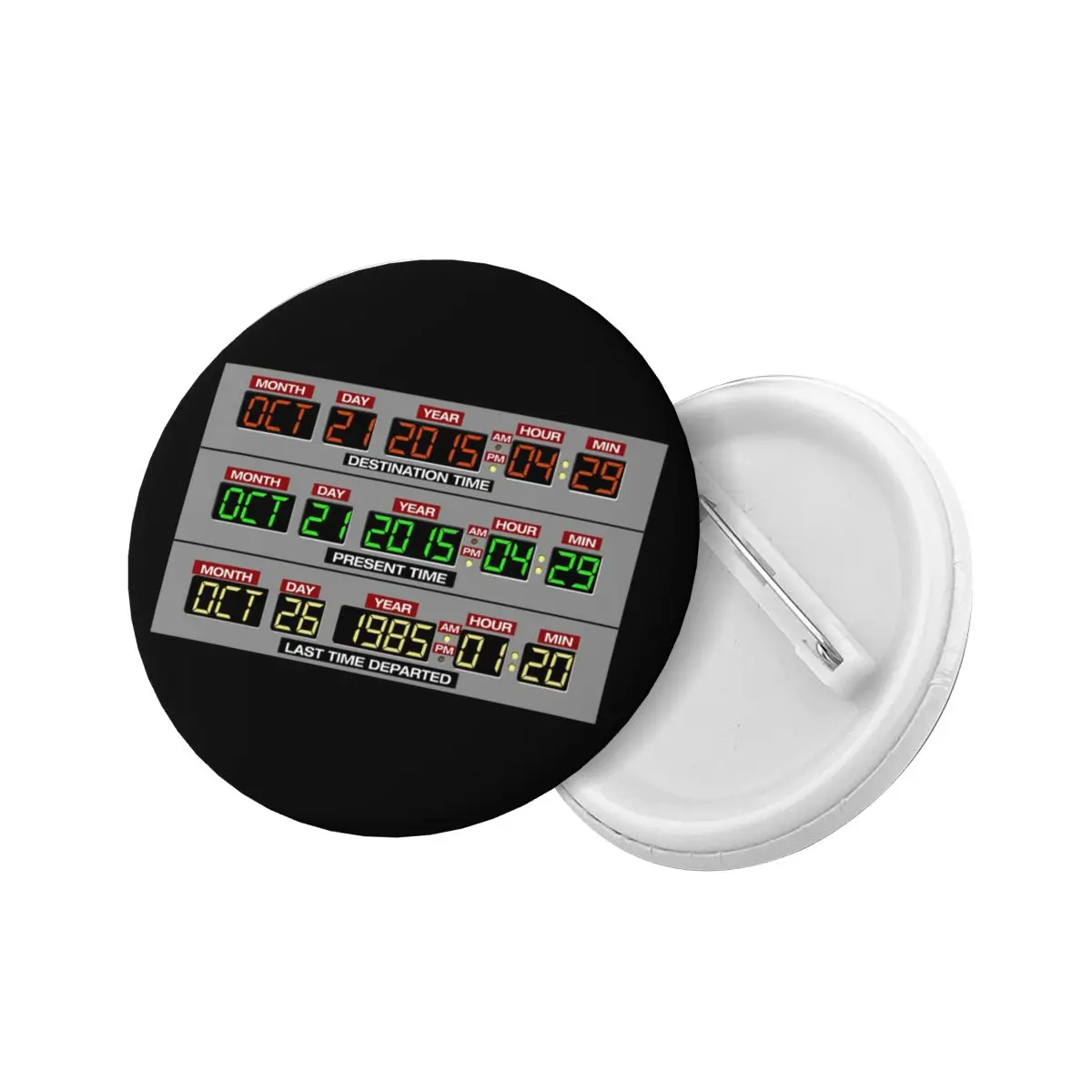 Back To The Future Time Circuits 2015 Soft Button Pin Custom Funny Travel Time Machine Pinback Badges Brooches Friends Gift