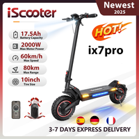 iScooter iX7Pro Dual Drive Off-Road Electric Scooter Max Speed 60km/h 10 Inch Tire 2000W 17.5Ah 48V Foldable eScooter With App