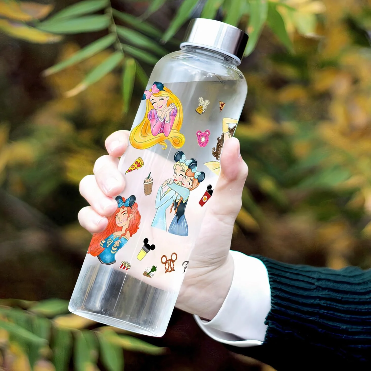 Vendita calda Disney Cute Bear Winnie adesivi tazza di vetro da 16 once decalcomania impermeabile fai da te personalizzato confezione regalo artigianale creativa