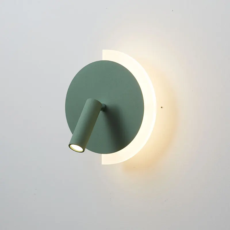 modern bedside wall lamp led spotlight sconce quarto sala de estar corredor corredor escada preto branco 01