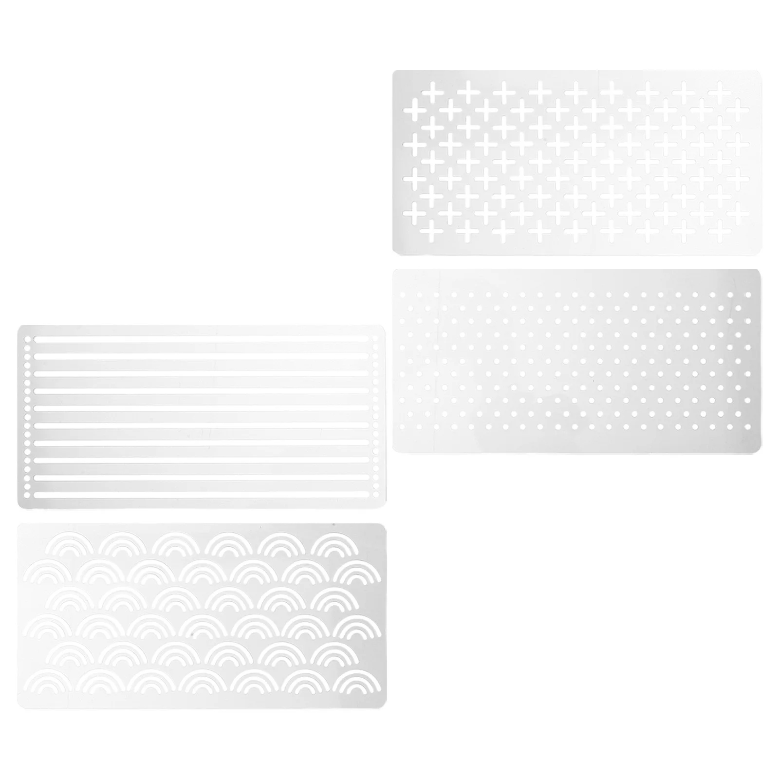4Pcs Quilting Stencils Transparent Acrylic Templates for Embroidery Tracing and Machine Quilting Geometric Pattern Craft