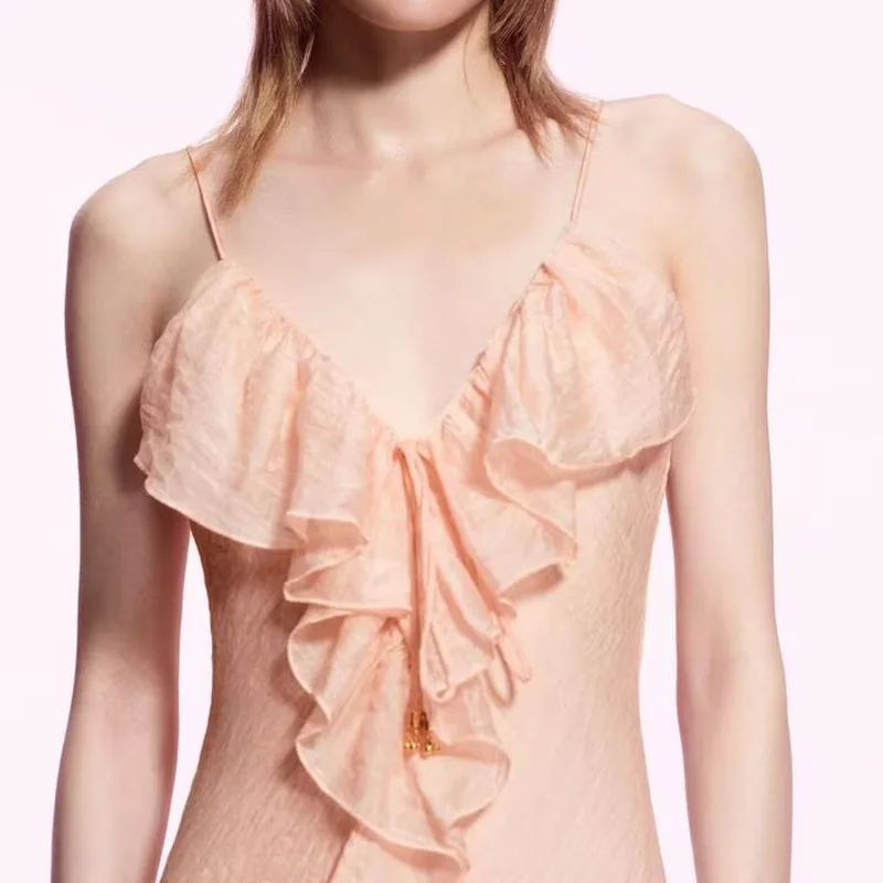 Verão nova chegada feminina midi dr za2025 roupa interior em camadas sle 502907 63 rua sle vela cor