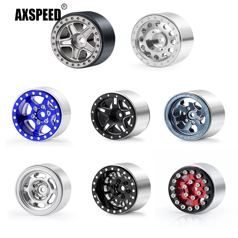 

AXSPEED 4Pcs Beadlock Wheel Rims Hubs 30mm/35mm for Axial SCX24 1/24 TRX-4M 1/18 RC Crawler Car Upgrade Parts
