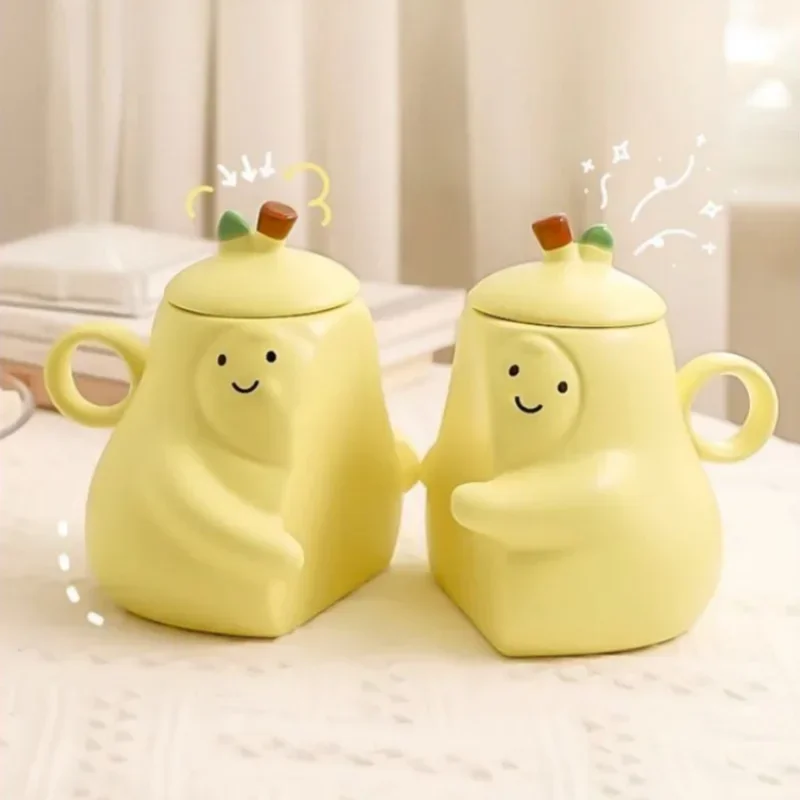 

Парные кружки, керамическая кружка в форме груши, кружка с защитой от ожогов, никогда не расставляющаяся, кружка для молока и груши, подарок на Рождество, День святого Валентина