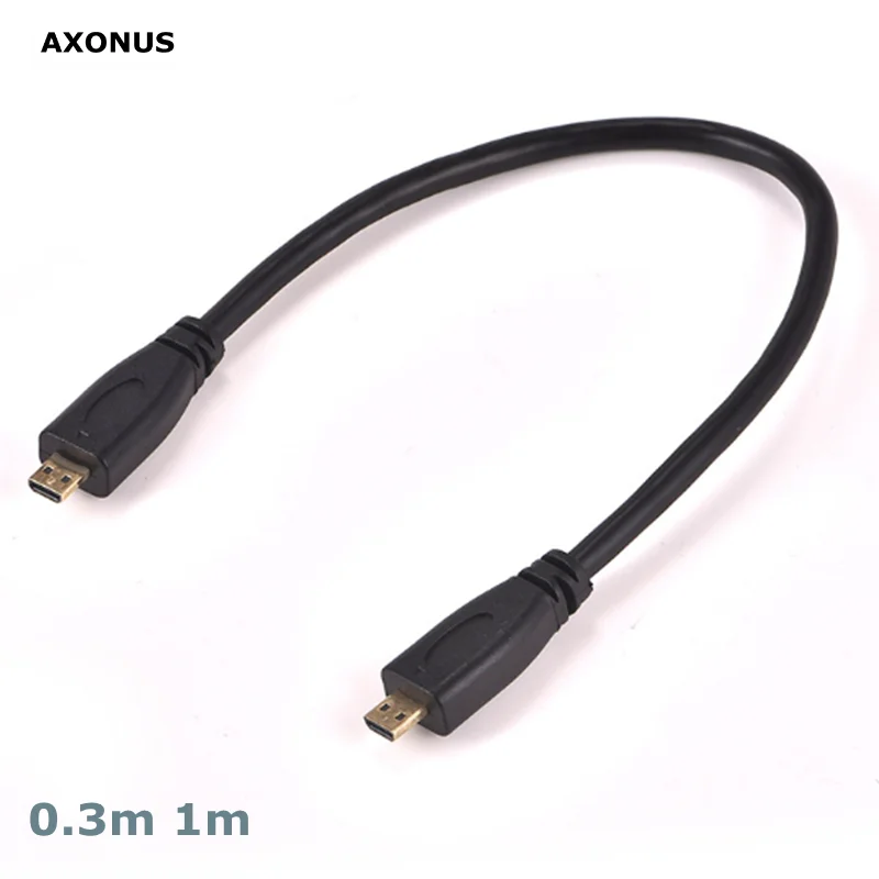Micro HDMI Type D Male to Male Cable Gold Plated (Black 3Feet) Micro HDMI Male to Male Cable,