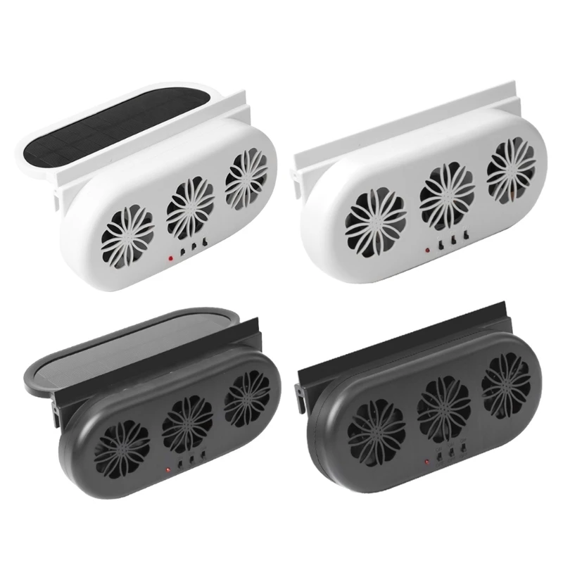 

Solar Power Car Coolers Front/Rear Window Radiator Fan Vent AirExhaust Radiator