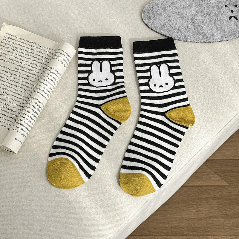 Miffy Rabbit Socks, Cute Cartoon Printing
