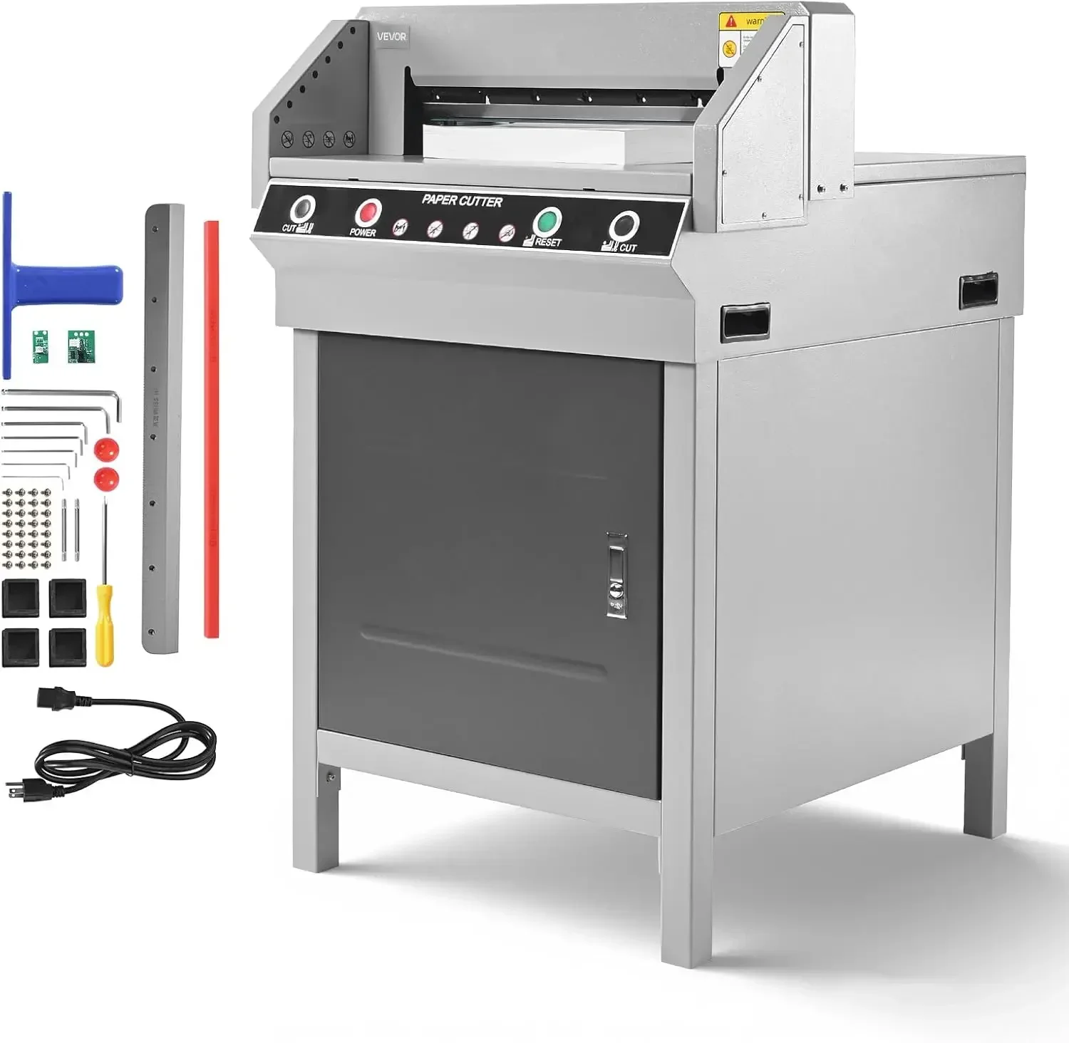 VEVOR Electric Paper Cutter, Heavy Duty Metal Paper Cutter Machine, 17.72 inch Cutting Width, 1.57 inch Cutting Thickness, Elect