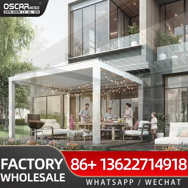 2026 Best Aluminium Pergola with Solid Roof and Aluminum Roofing Sheets Ideal for Gardens Patios and Balconies pergola