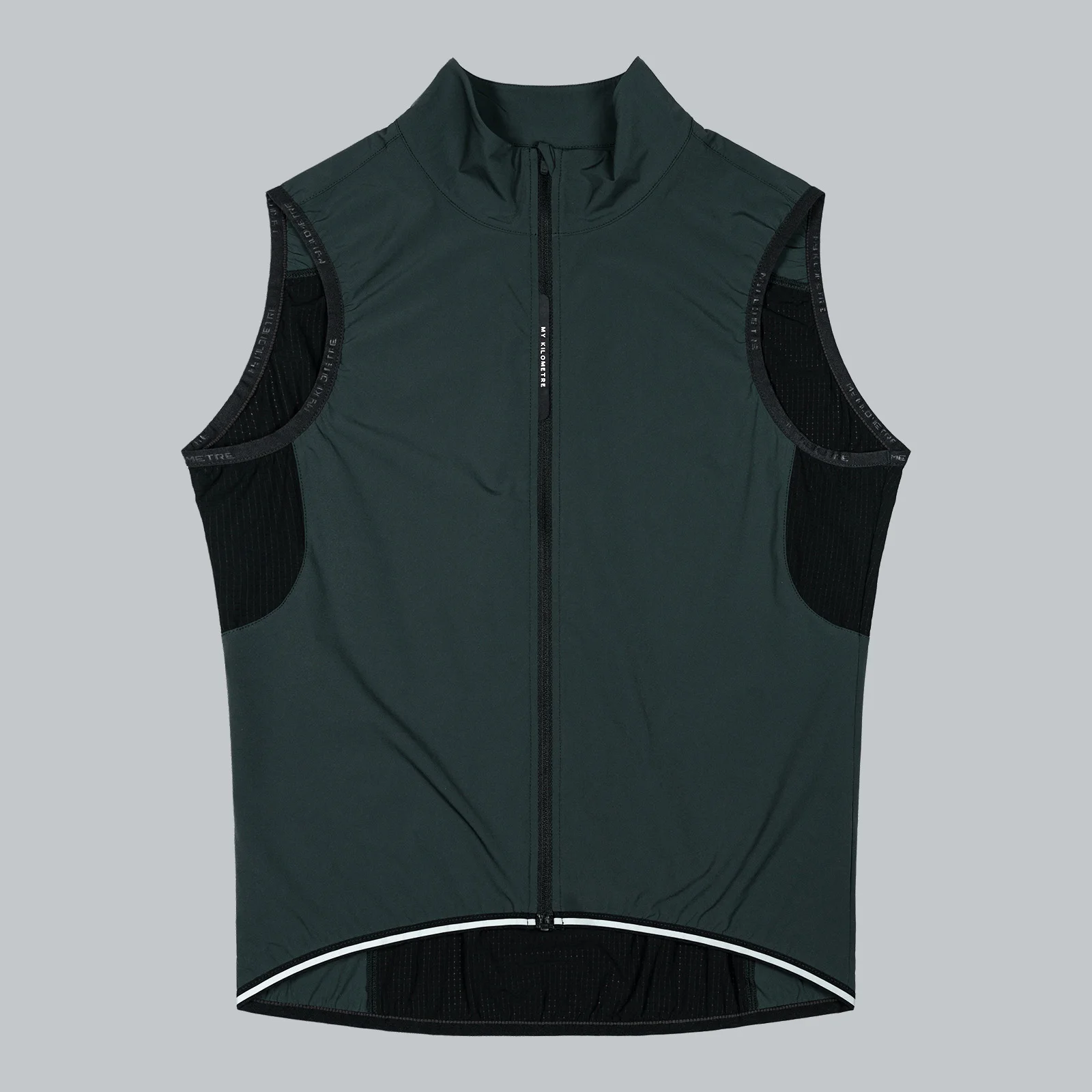 MY KILOMETRE Men\'s Sleeveless Cycling Wind Vest Gravel Bicycle Windproof Gilet With Rear Pocket Cycling Windshield Vest For Men