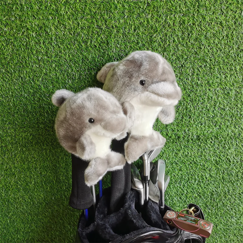 

Головной убор для водителя гольфа с дельфином, плюшевый деревянный чехол для головы Fairway, Прямая доставка