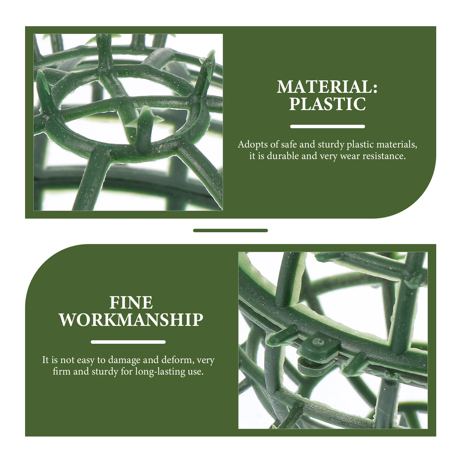 

10Pcs Flower Ball Rack Breathable Sturdy Plastic Flower Arrangement Frame for Wedding Party Home Office Decoration