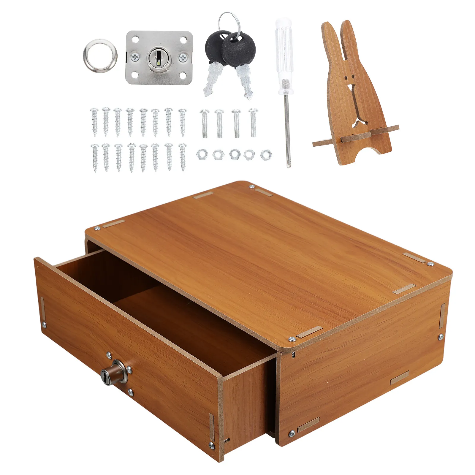 Computer Monitor Stand Storage Drawer Sleek Desk Shelf for Office Dorm Desktop Organizer Riser for Healthy Posture