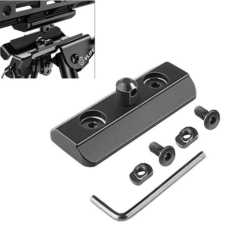 

CVLIFE Bipod Adapter Upgraded Mount Low Profile Rifle Accessory Compatible with M-rail & Sling Stud Bipods Hunting
