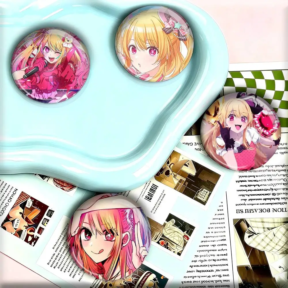 Anime O-Oshi no Ko R-Ruby Hoshino  25 32 44 58 75mm Badges Personalized Round Brooches Pins Accessory Gift