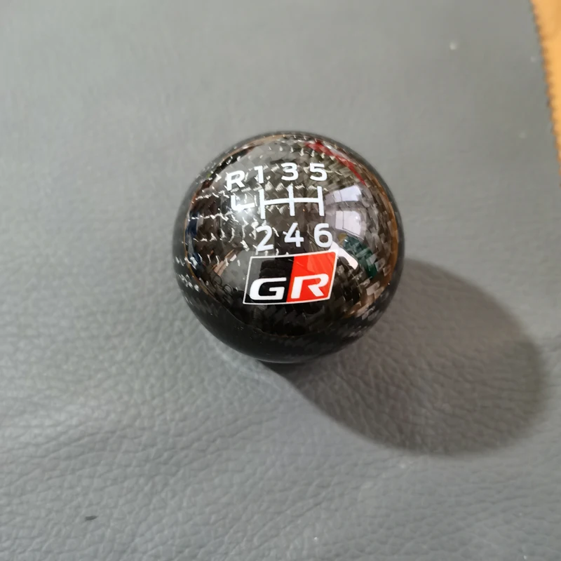 جديد 6 سرعات من ألياف الكربون مقبض ناقل الحركة لتويوتا GR Sport Gazoo Racing GT86 GR 86 مع شعار اكسسوارات السيارات التصميم