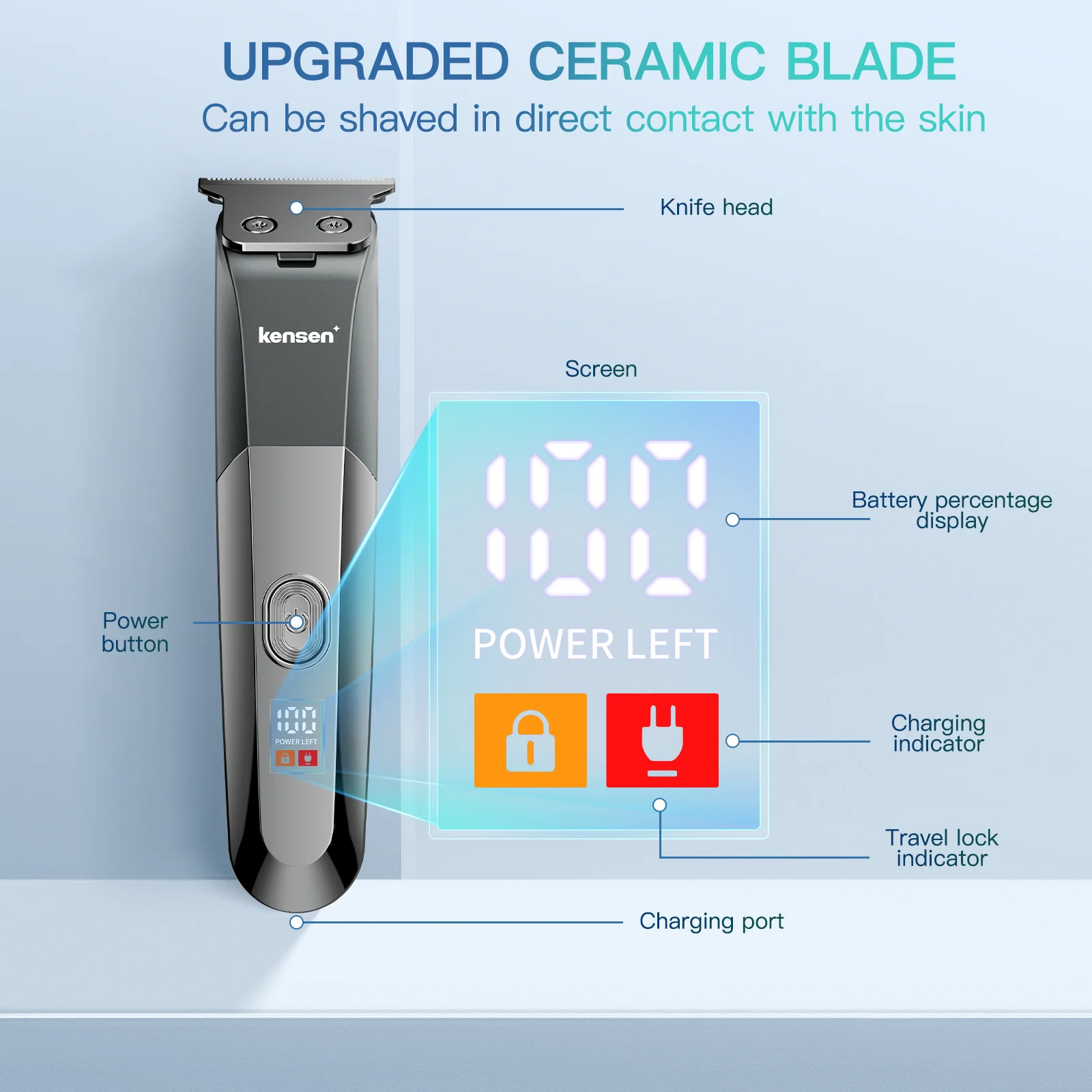 Kensen S25 Electric Body Hair Trimmer for Men