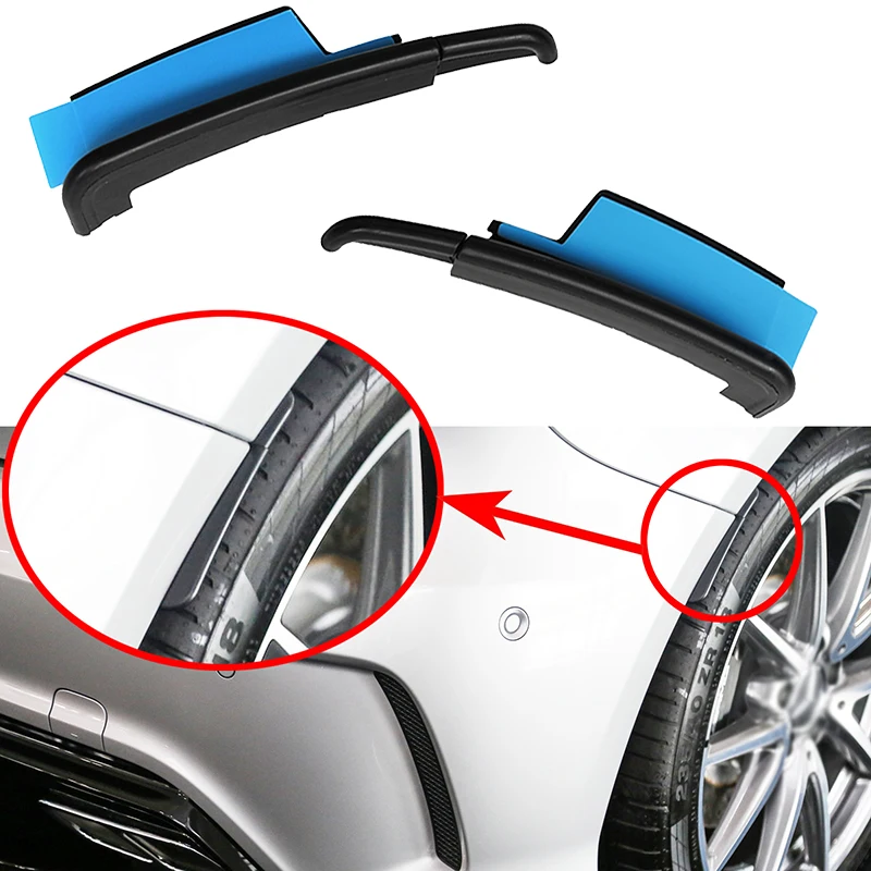 Black Rear Bumper Cover Trim Fender Flare Extension Wheel Eyebrow For Mercedes W176 A160 A180 A200 A250 A45 AMG 2013-2019