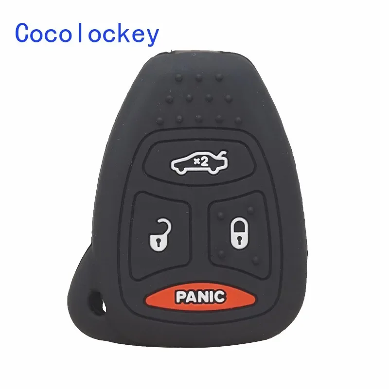 Cocolockey Silicone Car Key Case Cover For Chrysler 300 Aspen Dodge Dakota Durango Jeep Grand Cherokee 4 Buttons Car Styling