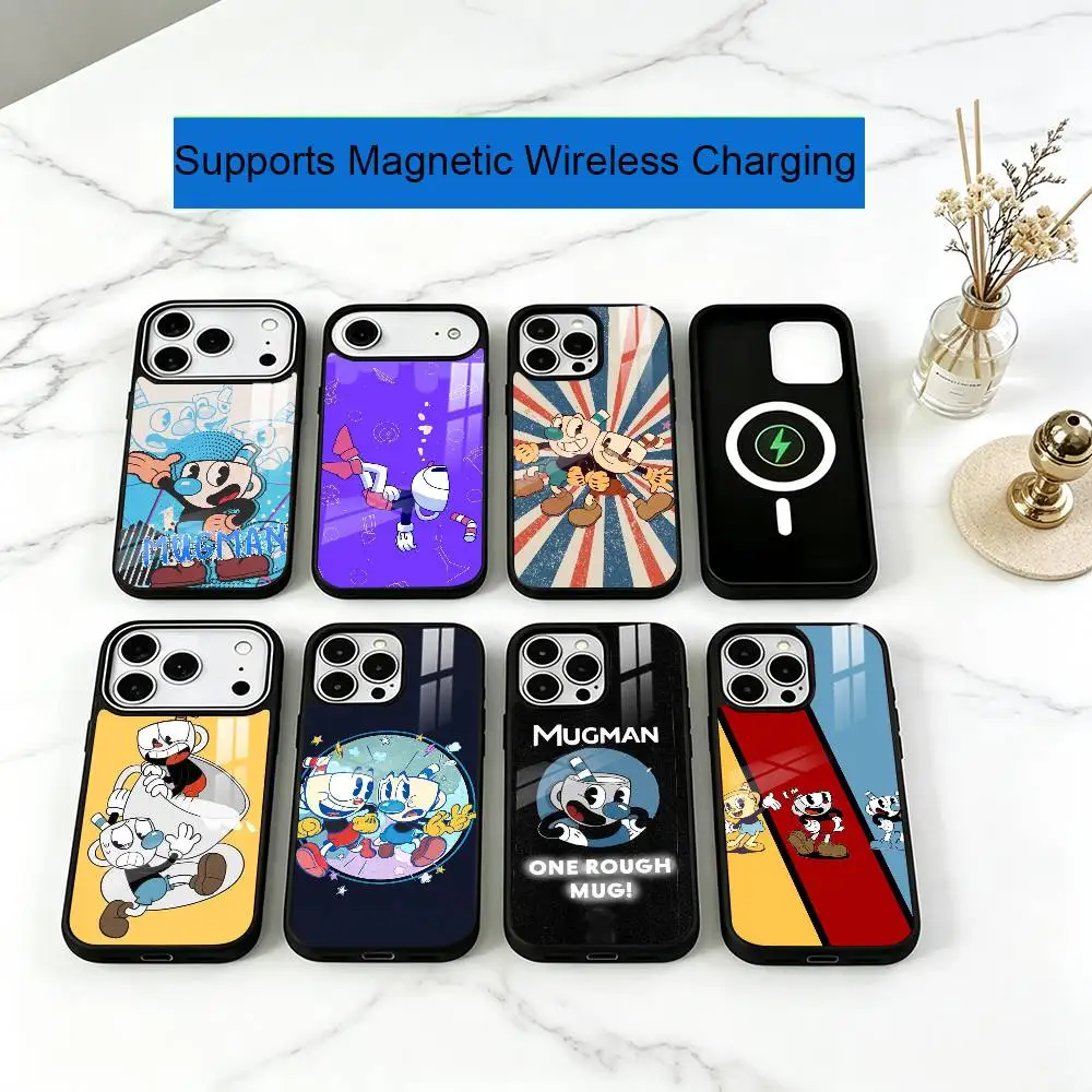 P-Popular C-Cuphead Game Phone Case For iPhone17,16,15,14,13,12,11 Plus,Pro Supports Magnetic Wireless Charging
