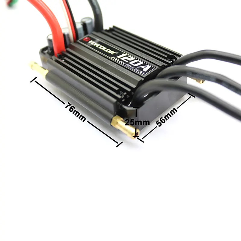 Flycolor  ESC  2-6S Lipo BEC 5.5V/5A 50A 70A 90A 120A 150A  Brushless Speed Control Stand for RC Boat F21267/71