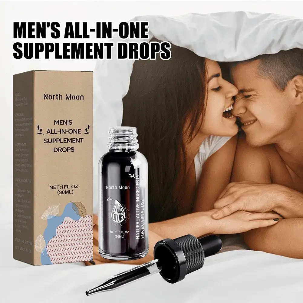 30ml Men's All-In-One Supplement Drops Strong Men Increase Boosting Stamina Sensitivity Essence Enhance Self-Confidence Sex O0H3