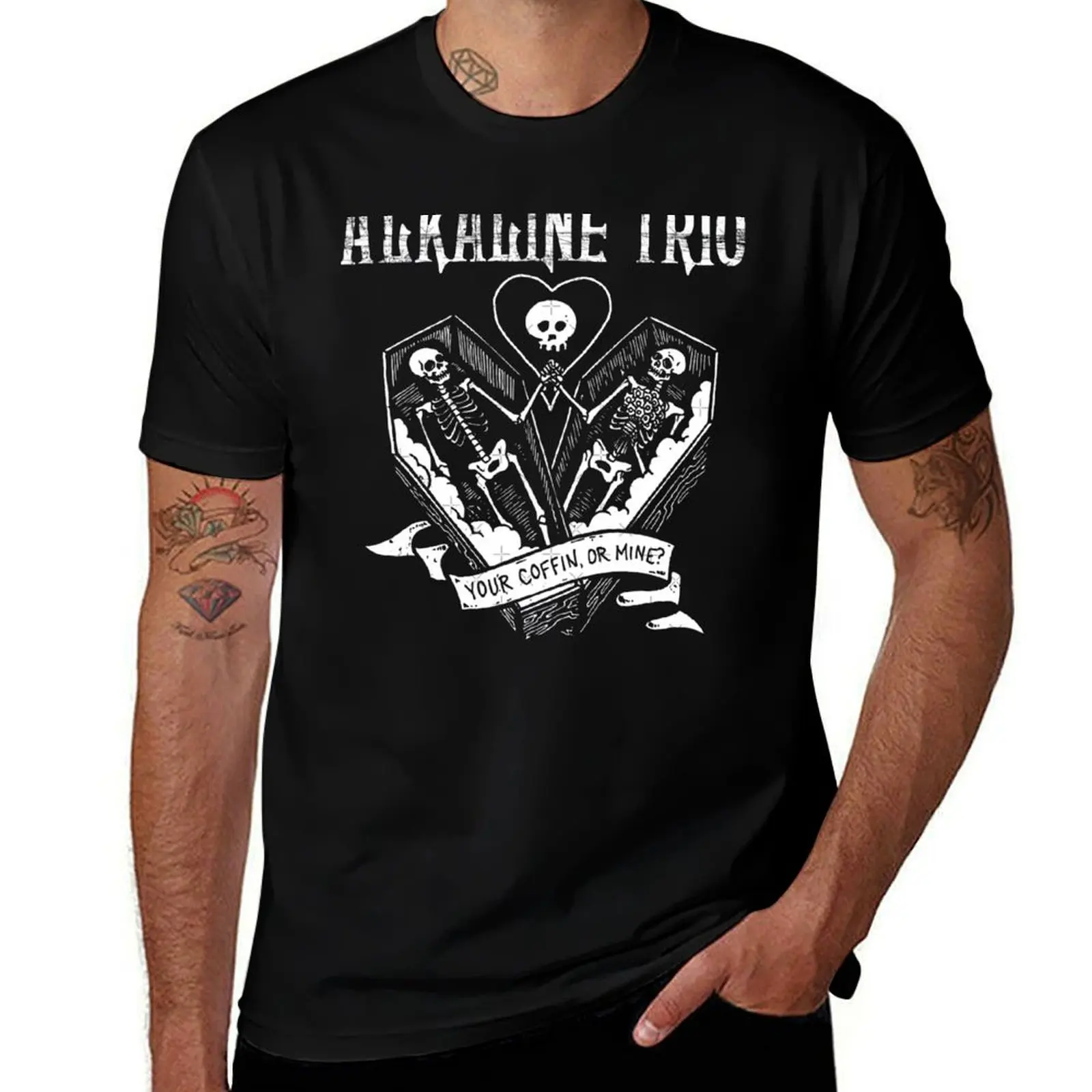 Alkaline Trio Your Coffin Or Mine T-Shirt Basic Crew Neck Short Sleeve Top T-Shirt