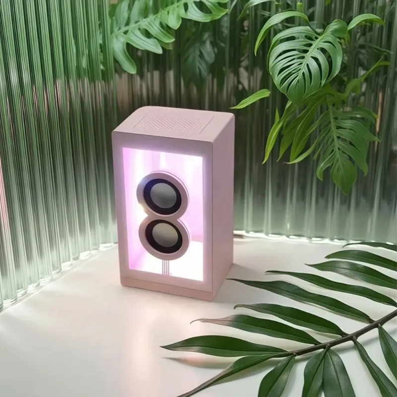 2026 New Portable Transparent Speaker, Dual Driver Bluetooth Audio, RGB Ambient Light, Wireless Speaker for PC Laptop Outdoor