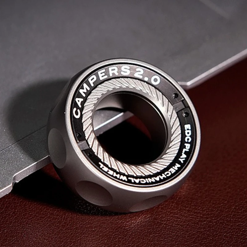 Anneau de paragraphe mécanique en métal en acier inoxydable, carte à poussée magnétique, curseur, rouleau Fidget Spinner, volant d'inertie EDC, jouet anti-Stress