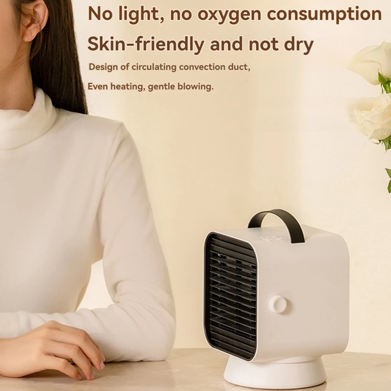 Riscaldatore portatile Ventola Protezione da surriscaldamento Riscaldamento rapido 3S Termostato spaziale in ceramica Riscaldamento rapido Scrivania da ufficio Spina americana