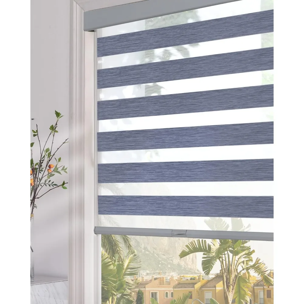 Blackout Cordless Zebra Blinds for Windows (72