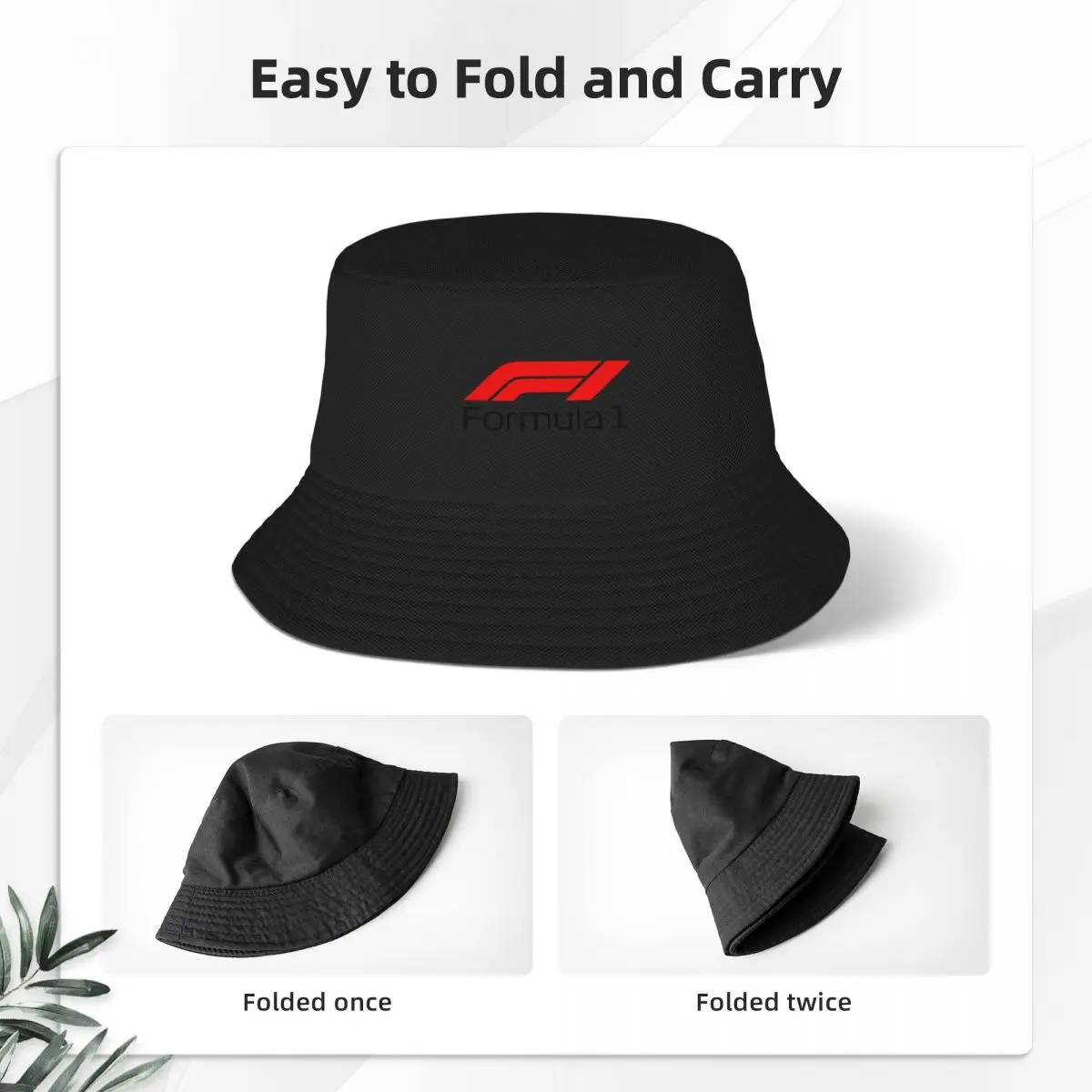 New Formula 1 Racing in Mustard Bucket Hat fashionable New In Hat Women Hats Men\'s