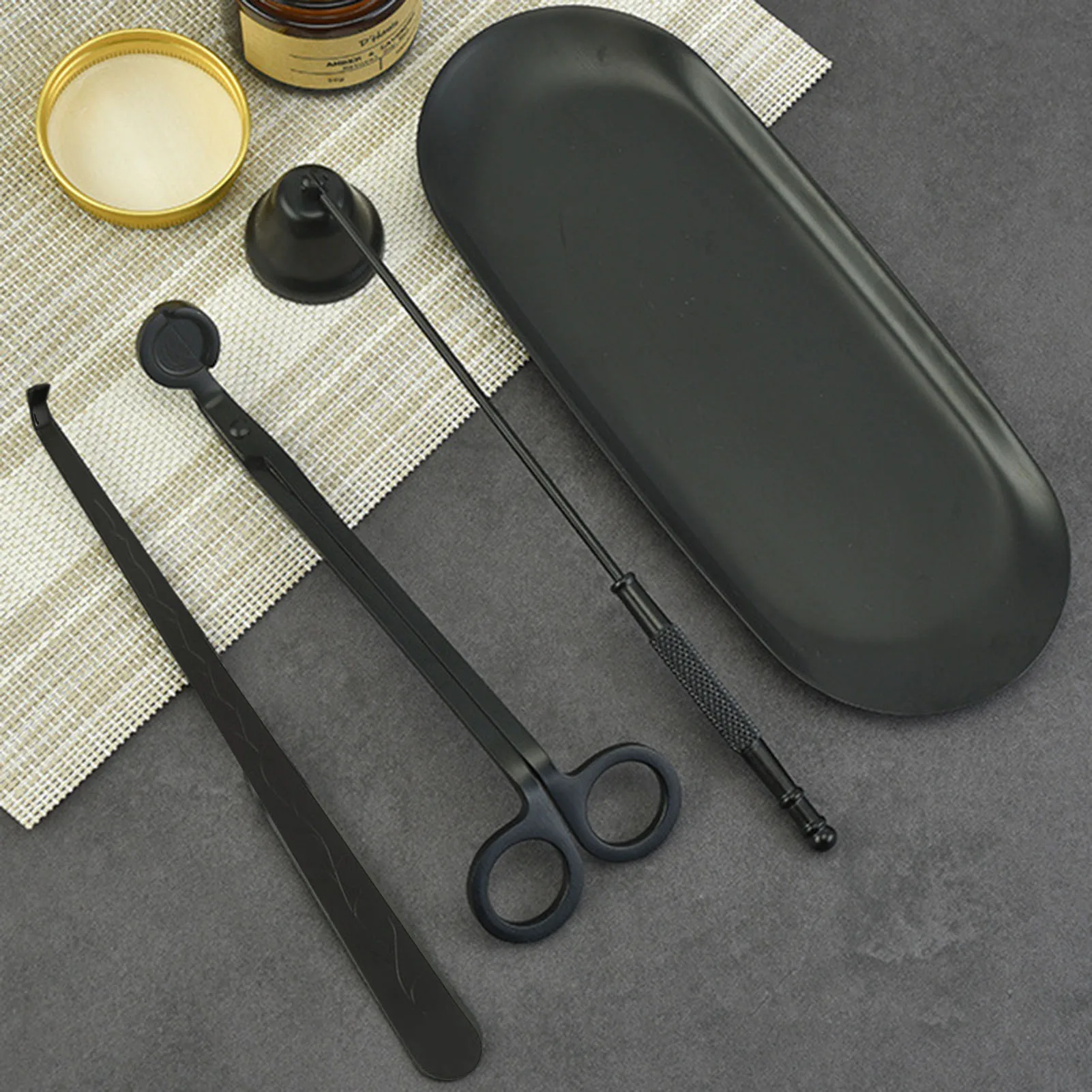 Candle Snuffer and Wick Trimmer Set Premium Candlesnuffers Extinguish Candle Tools Suitable for Safely Extinguish Candles