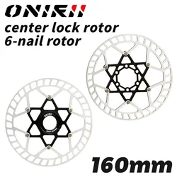 ONIRII Bike Rotor160mm Centerlock 6 Bolt Disc Brake Rotor Heat Dissipation for Road , MTB XC / Folding / Touring Bicycle NEW