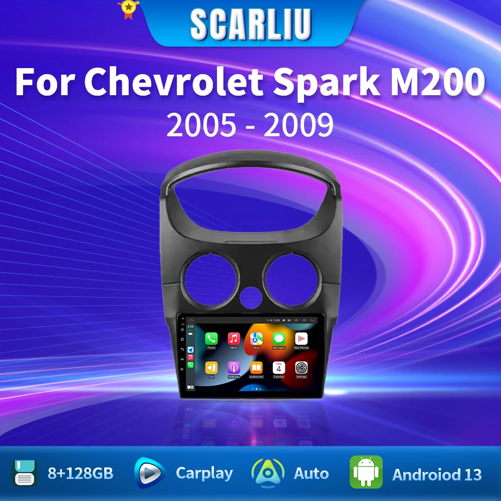 

SCARLIU For Chevrolet Spark M200 2005 - 2009 Car Radio Multimedia Video Player Navigation GPS Android No 2din 2 din dvd